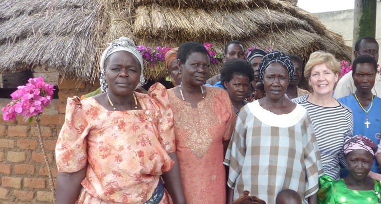Louise Third with the Women's Village Savings and Loans Association in Uganda